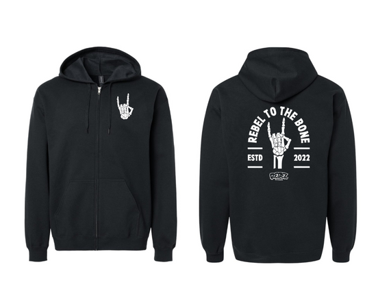 Rebel To The Bone Zip Up Hoodie